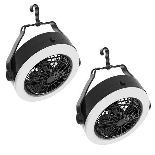 2-in-1 Camping Lantern with Fan Set - Wakeman