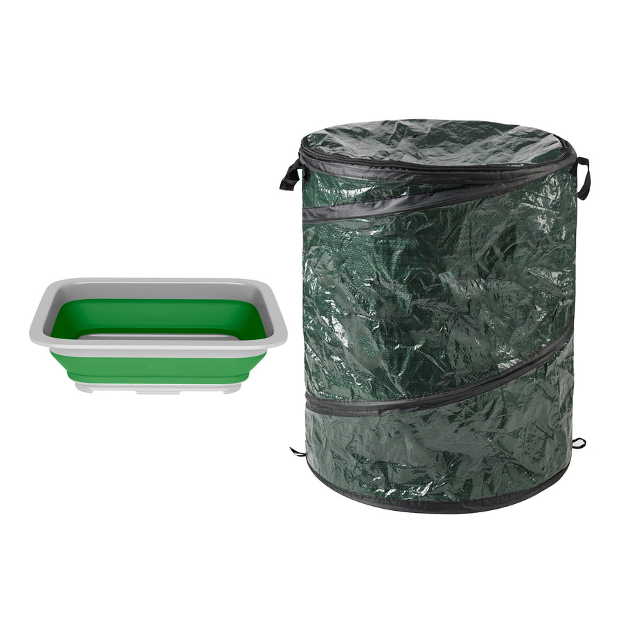 Collapsible Trash Can and Camp Sink Set - Wakeman