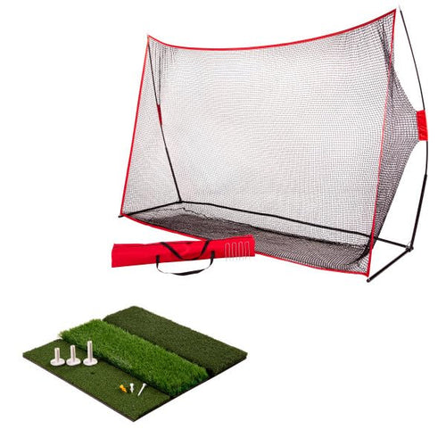 Golf Net and 3-Level Mat Set - Wakeman