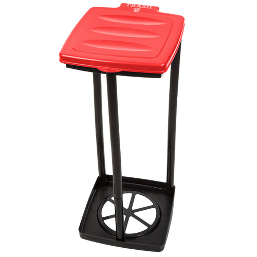 Heavy Duty Black Trash Bag Portable Trash Bag Holder Stand with - Wakeman