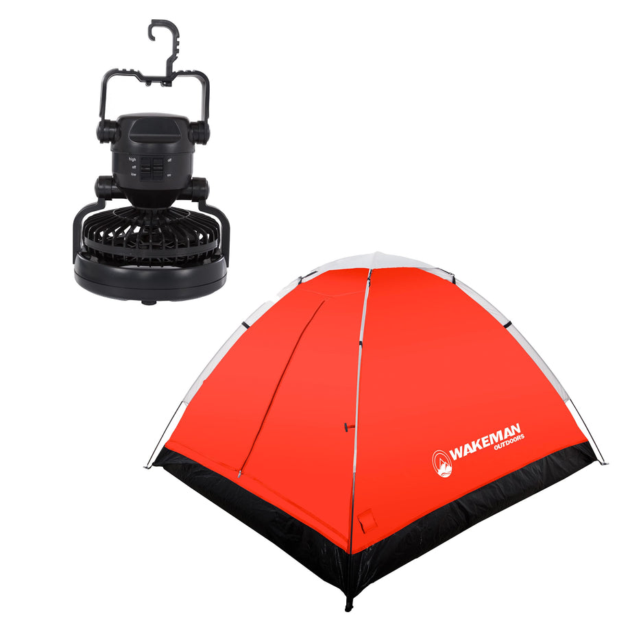 2 Person Camping Tent with Rain Fly and Carrying Bag - Wakeman